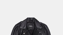 Kožená motorkárska bunda Zara, predáva sa za 89,95 eura. 