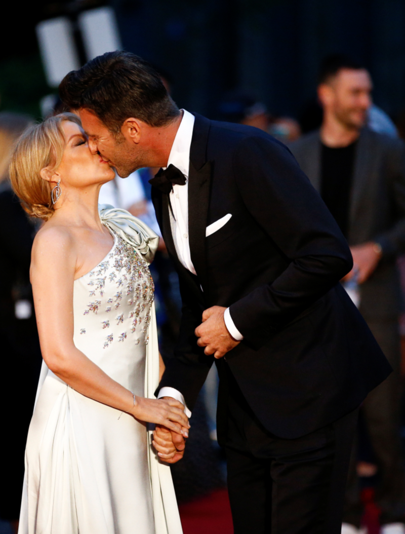 Kylie Minogue a jej partner Paul Solomons na...
