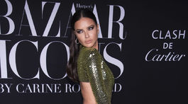 Modelka Adriana Lima odhalila chrbát v kreácii David Koma.