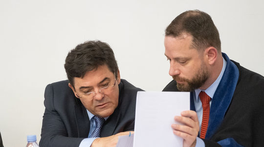 Marian Kočner (vľavo) a právny zástupca Pavla...