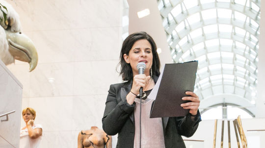 Herečka Zuzana Fialová počas Dňa otvorených...