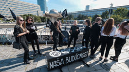 Klimatický štrajk Bratislava Námestie slobody