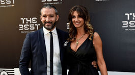 Bývalý taliansky hráč Gianluca Zambrotta a jeho manželka Valentina.