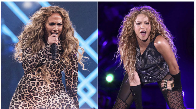Kombinácia fotografií Jennifer Lopezovej...
