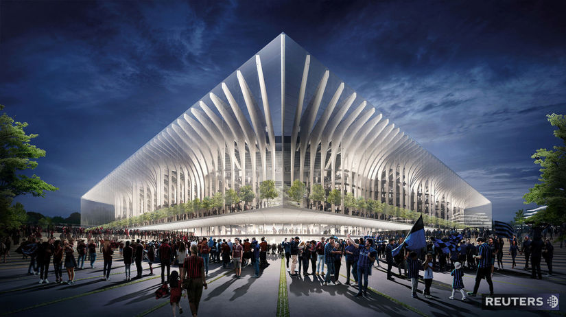 Vizualizácia nového štadióna milánskeho Interu...