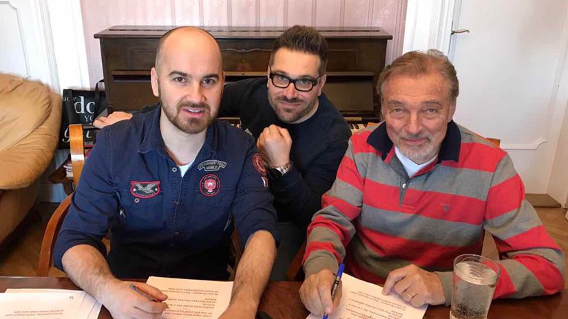 Igor Timko a Zoltán Šallai s Karlom Gottom.