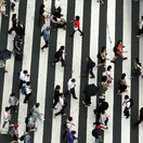 Japonsko prechod pre chodcov zebra
