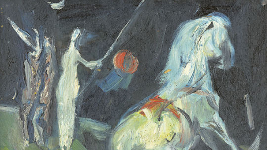 Cirkus, 1943, lepenka, olej