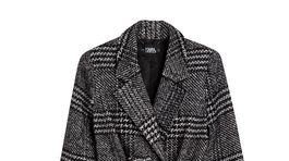 Zavinovací károvaný kabát s prepásaním Karl Lagerfeld, info o cene hľadajte v predaji. 