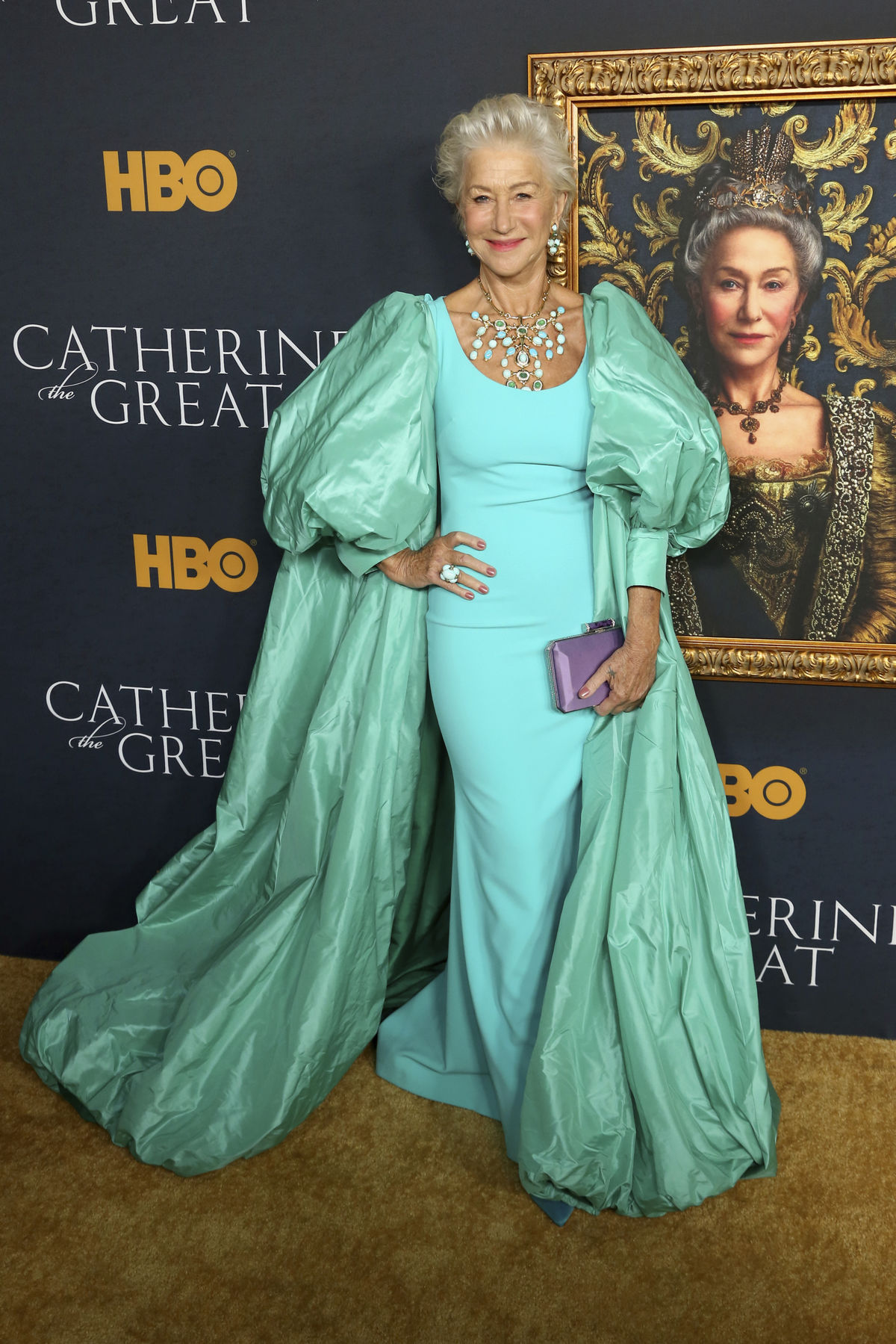Herečka Helen Mirren na premiére seriálu...