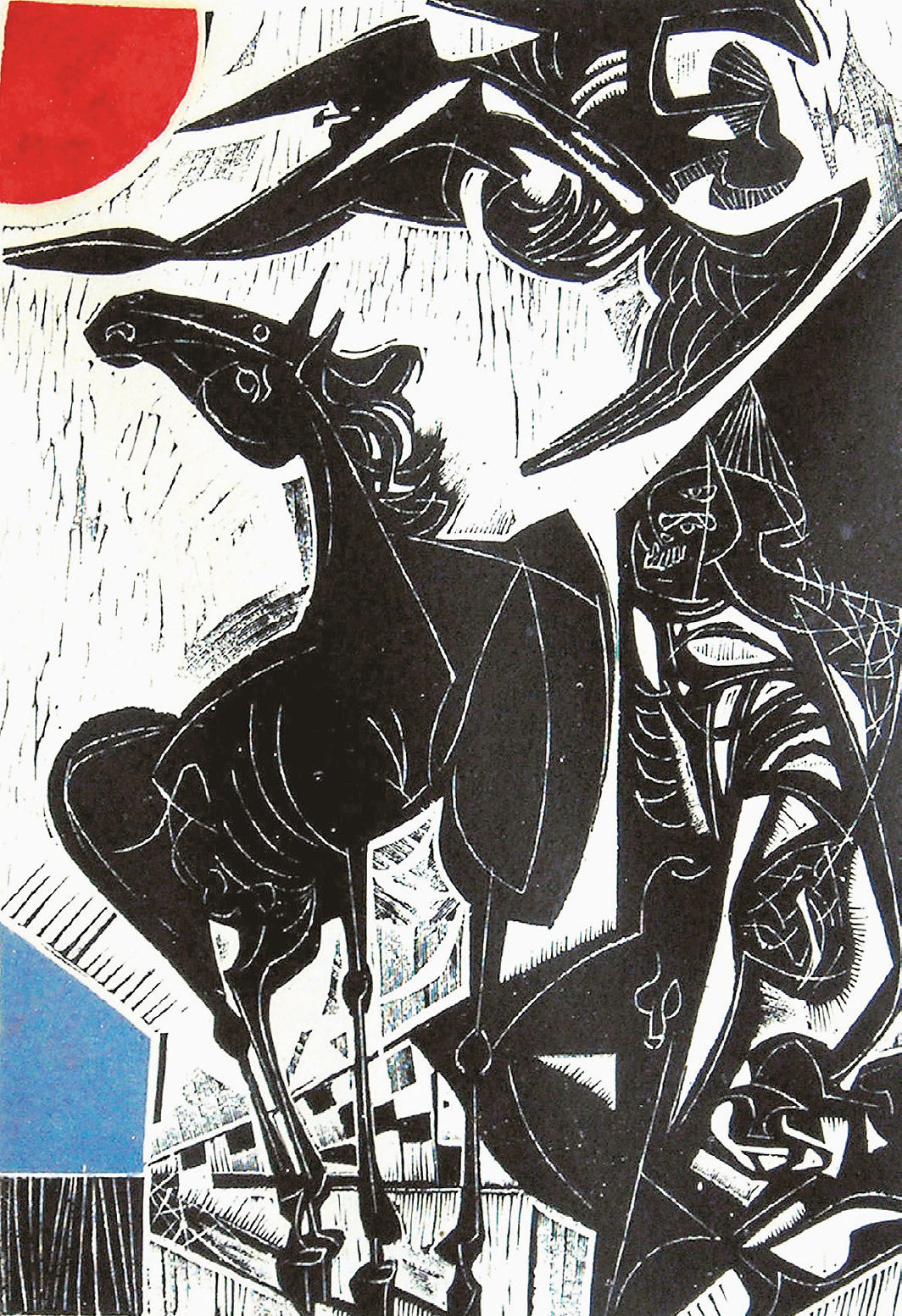 Grafika z cyklu Sny, 1962, linorez