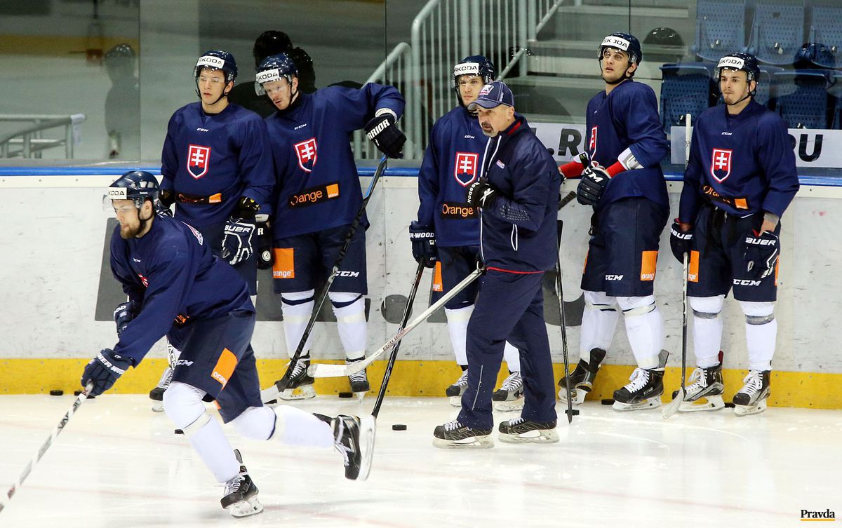 Zdeno Cíger na tréningu reprezentácie v roku 2015.