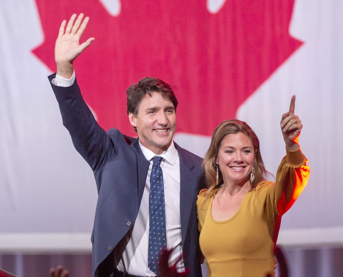 Kanadský premiér Justin Trudeau počas víťaznej...