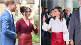 Červená kožená sukňa sa zapáčila Meghan aj Letizii! Ktorej sadla lepšie?