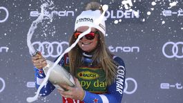 Zdolala Shiffrinovú i Vlhovú. Robinsonová mala pomliaždené koleno