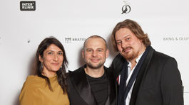 Zľava: Dizajnérske trio - Mária Štraneková, Marcel Holubec a Boris Hanečka. 