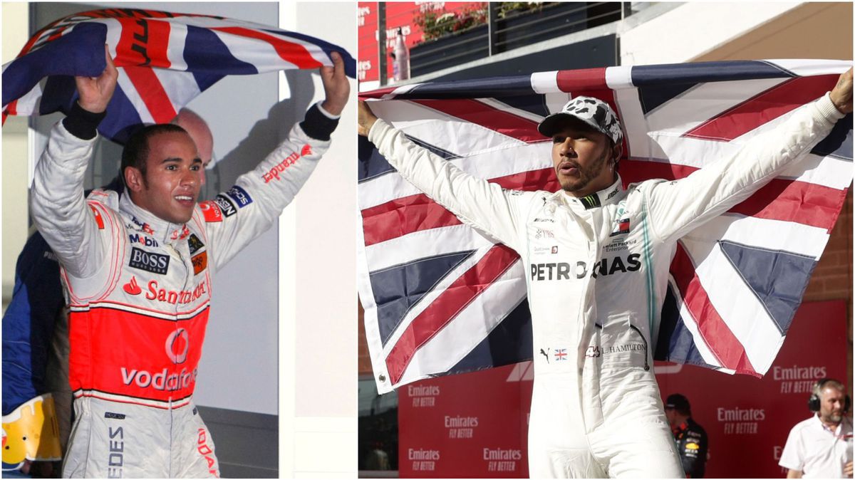 Lewis Hamilton oslavuje prvý majstrovský titul...