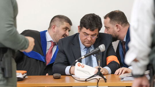Na snímke zľava: právny zástupca Mariana...
