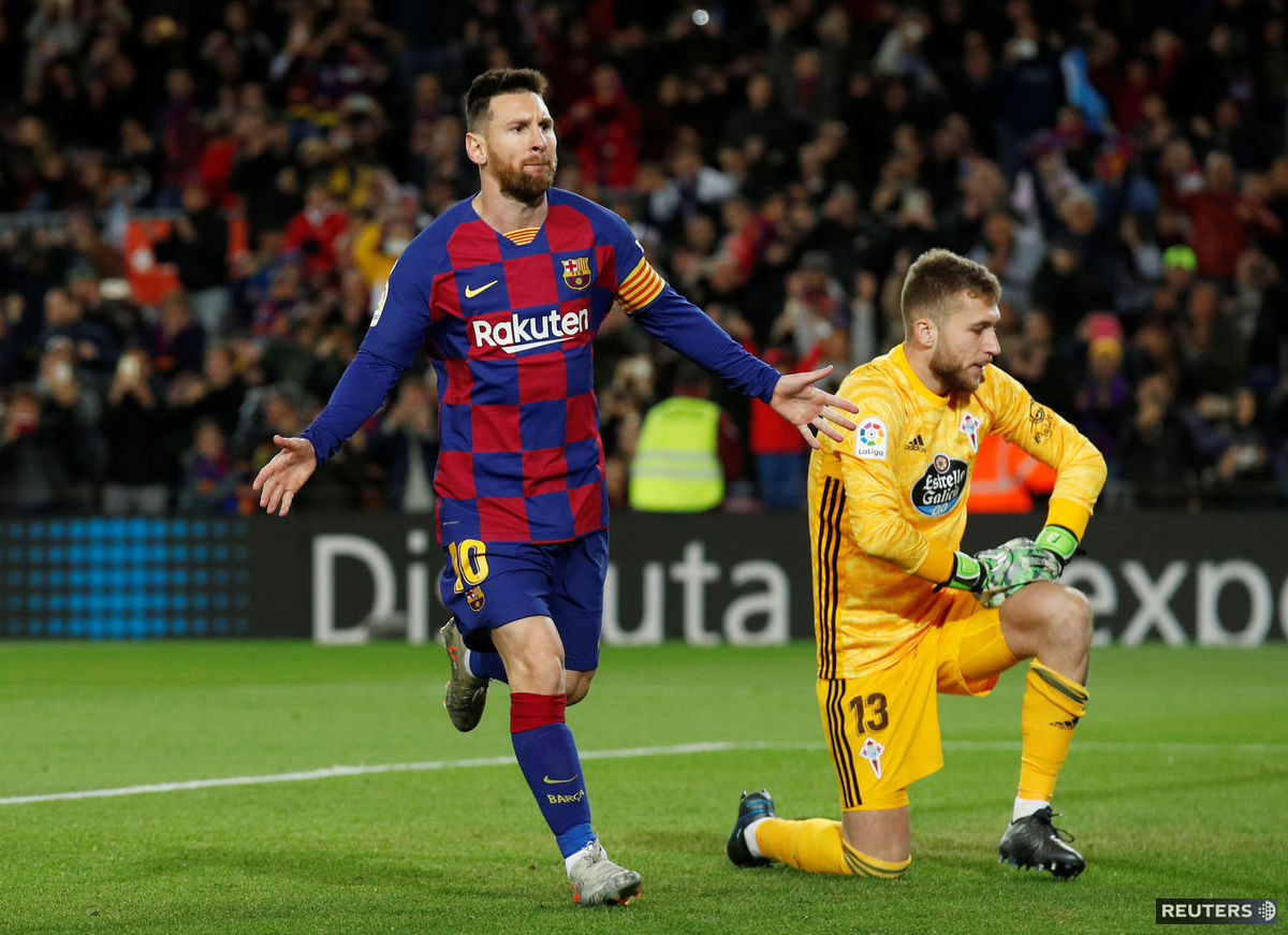 Lionel Messi a jeho gólová radosť po premenenej...