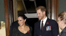 Princ Harry a jeho manželka Meghan, vojvodkyňa zo Sussexu prichádzajú do priestorov Royal Albert Hall v Londýne. 