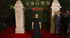 Herečka Olivia Colman na premiére tretej série projektu The Crown. 