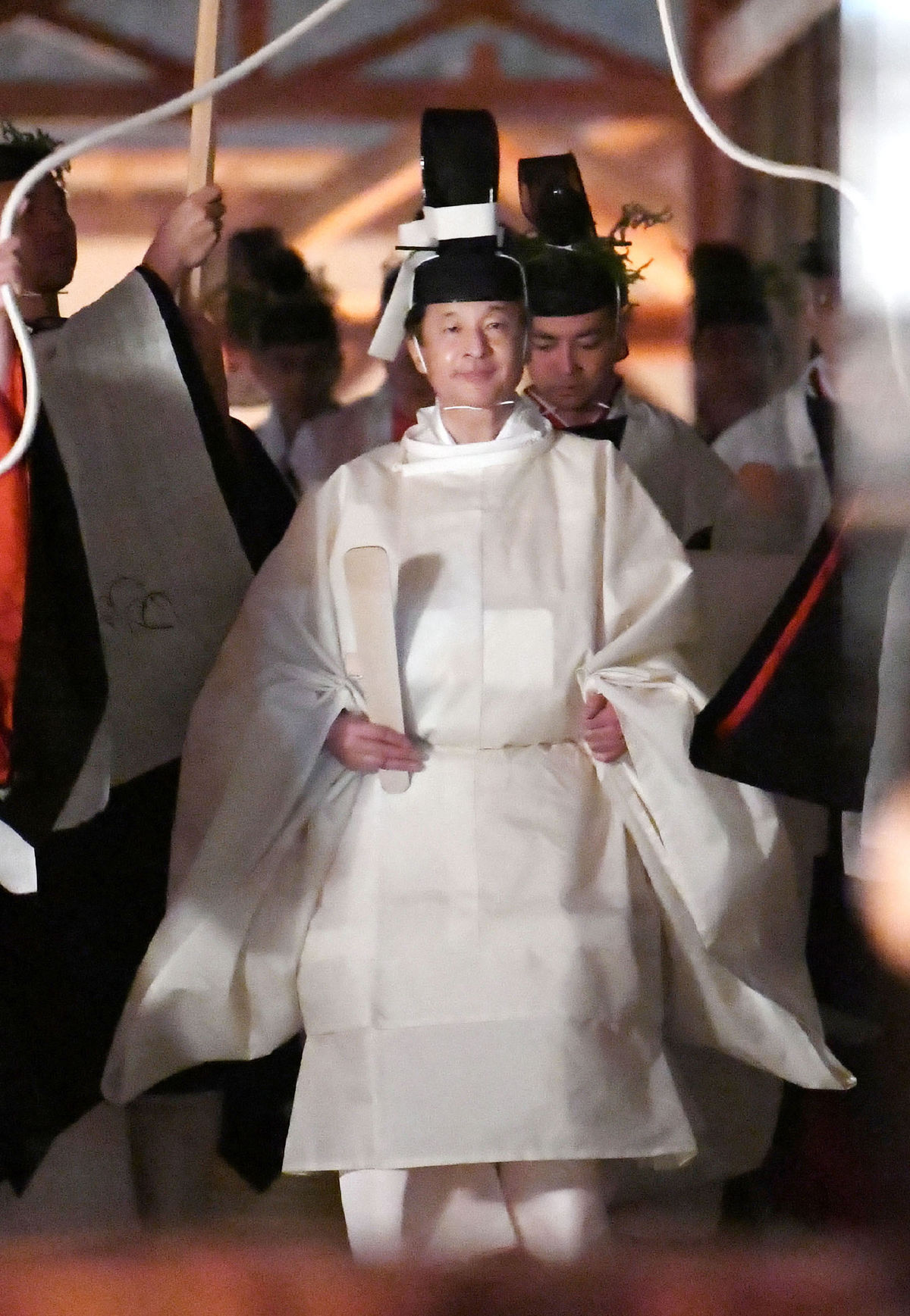 Japonský cisár Naruhito po rituáli daidžósai.