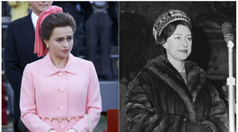 Herečka Helena Bonham Carter (vľavo) stvárnila princeznú Margaret v tretej sérii projektu Th Crown. Na zábere vpravo princezná Margaret v roku 1966.