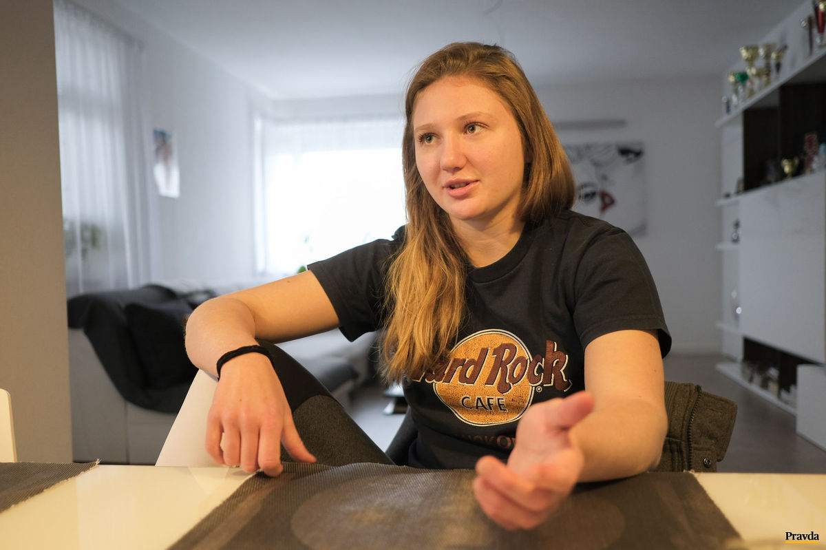 Lucia Szabová počas rozhovoru pre Pravdu.