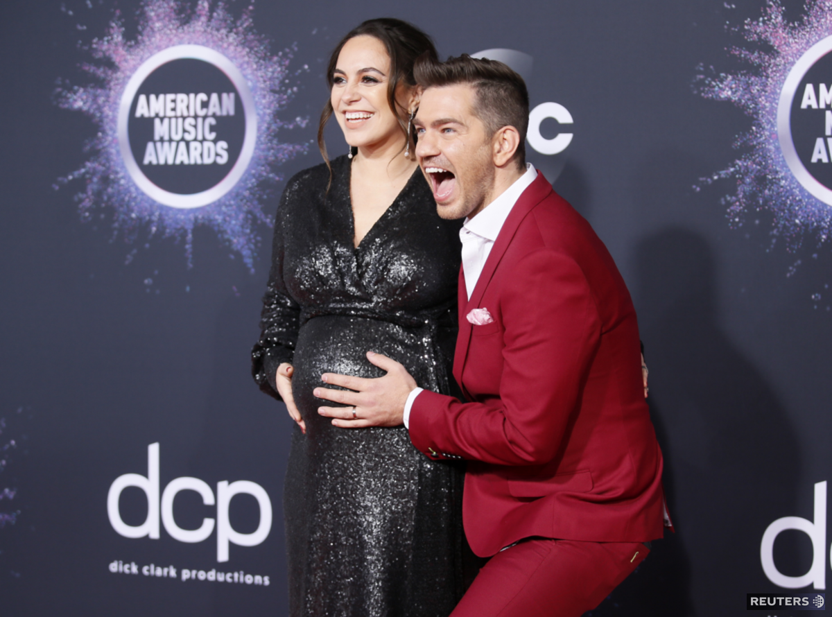 Andy Grammer a  Aijia Grammer počas American...