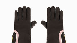 Dámske kožené rukavice Elisabetta Franchi. Predávajú sa za 284 eur. 