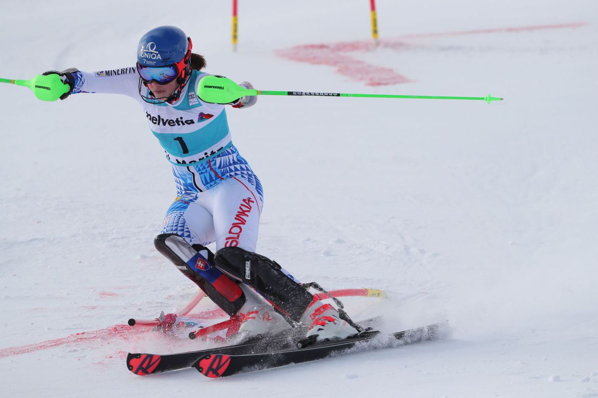 Petra Vlhová počas paralelného slalomu v St....