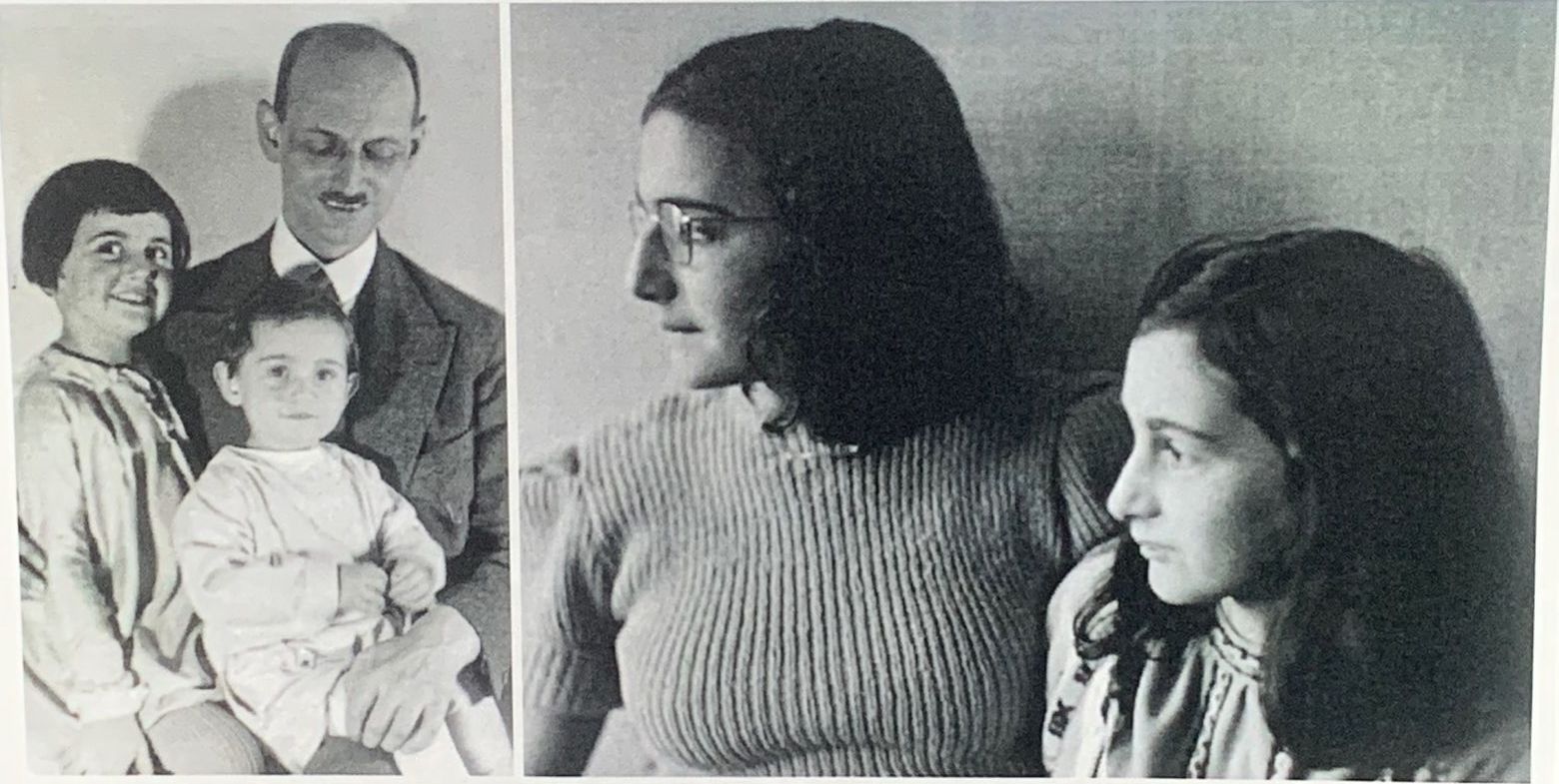 Margot a Anna s otcom v roku 1930, vedľa sestry...