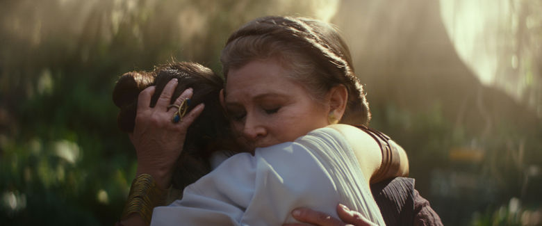 Scény so zosnulou herečkou Carrie Fisher...