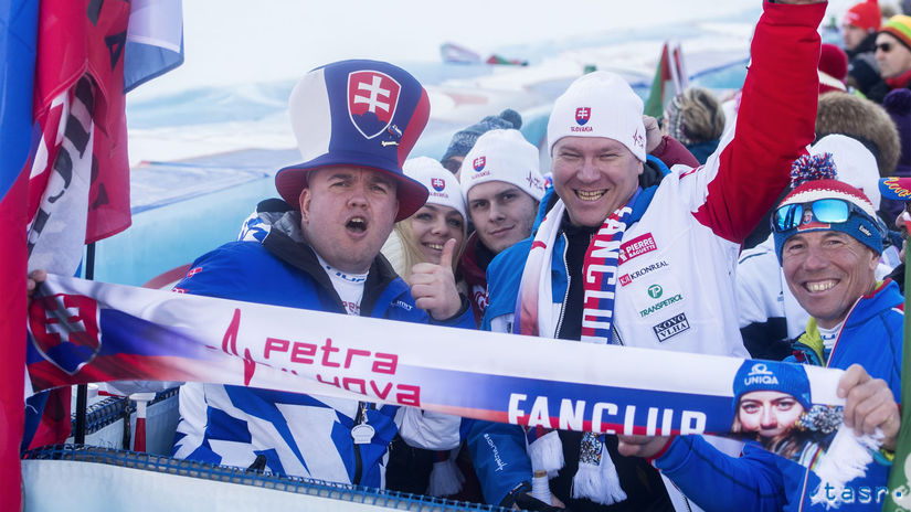 Fanklub Petry Vlhovej na pretekoch v Lienzi.