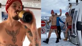 Silvester Hamšíka. Šípka do snehu v spodnej bielizni na horách 