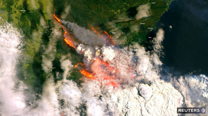 austrália zátoka dym požiar bateman