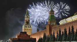 Rusko Nový rok oslavy Moskva ohňostroj