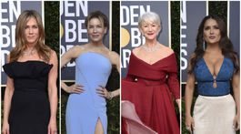 Obrazom: Červený koberec Zlatých glóbusov! V čom žiarila Aniston, Zellweger či Hayek?
