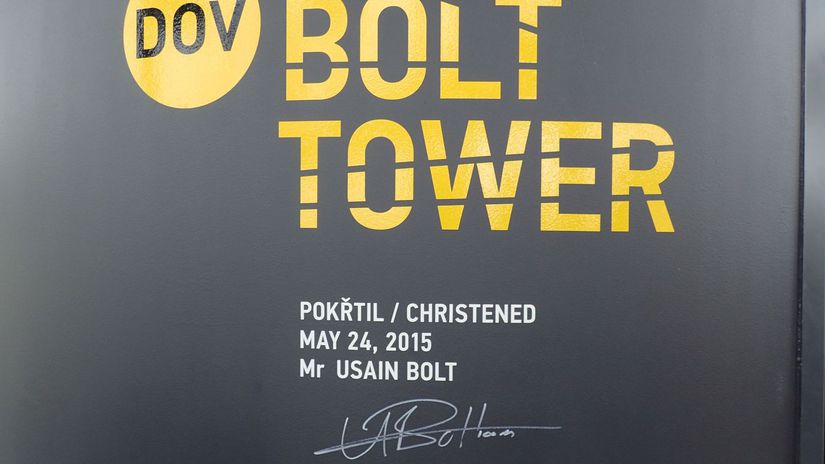 Bolt tower osobne pokrstil jamajský atlét Usain...