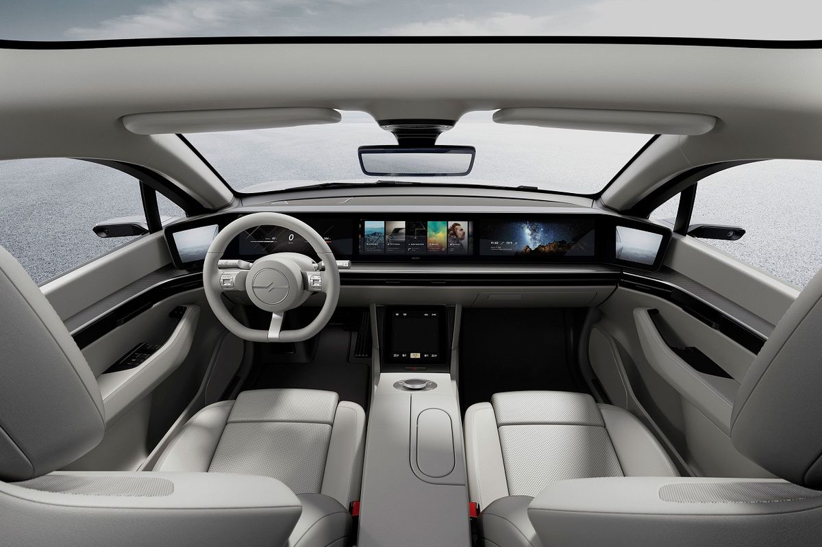 Interiér elektromobilu Sony Vision S.