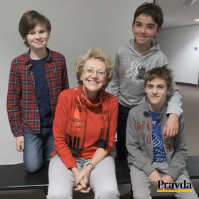 Zakladateľka zboru Magdaléna Rovňáková so...