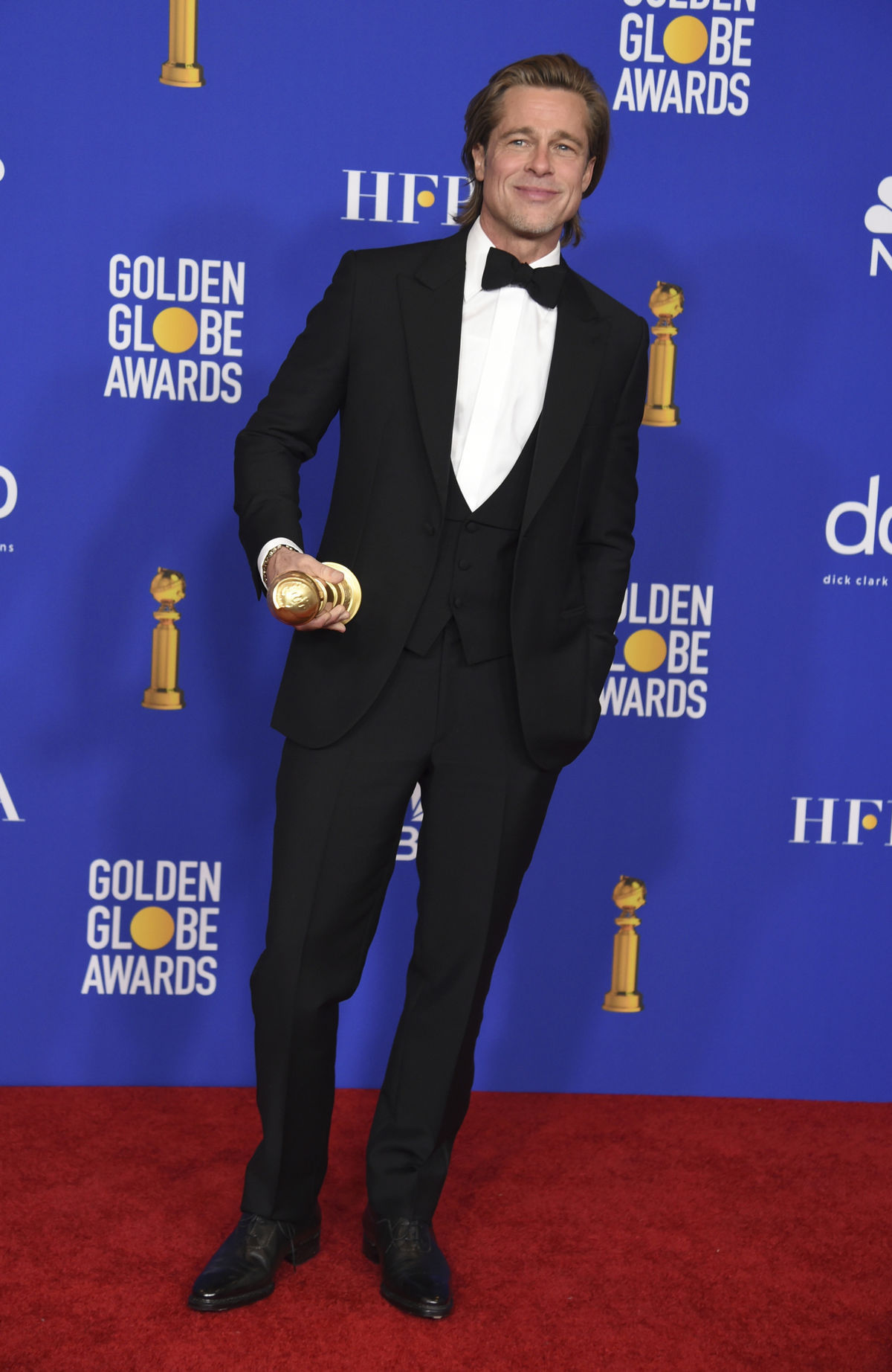 Herec Brad Pitt na vyhlásení cien Zlatý glóbus...