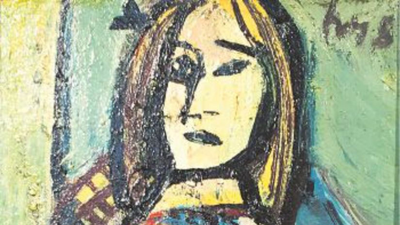 Vincent Hložník: Jednooká Laura, 1948, olej,...
