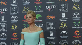 Španielska herečka Belen Rueda bola neprehliadnuteľná v tyrkysovej večernej róbe. 
