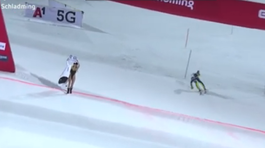 Zmätený fotofiniš. Sporo odetá žena preťala cieľ skôr ako slalomár