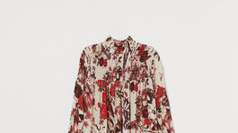 Dámske vzorované šaty so stojačikom a dlhými rukávmi H&M. Predávajú sa za 39,99 eura. 