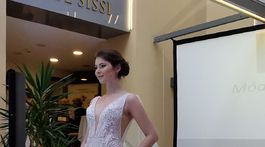 Modelka počas svadobnej výstavy v trenčianskom hoteli Elizabeth