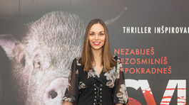 Aj modelka Soňa Štefková si prišla pozrieť film Sviňa. 