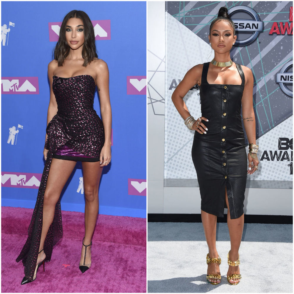 Tanečnica a modelka Karrueche Tran (vpravo) a...