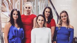 Krásky vo farbách trikolóry. Slovenky žiarili na fedcupovom bankete